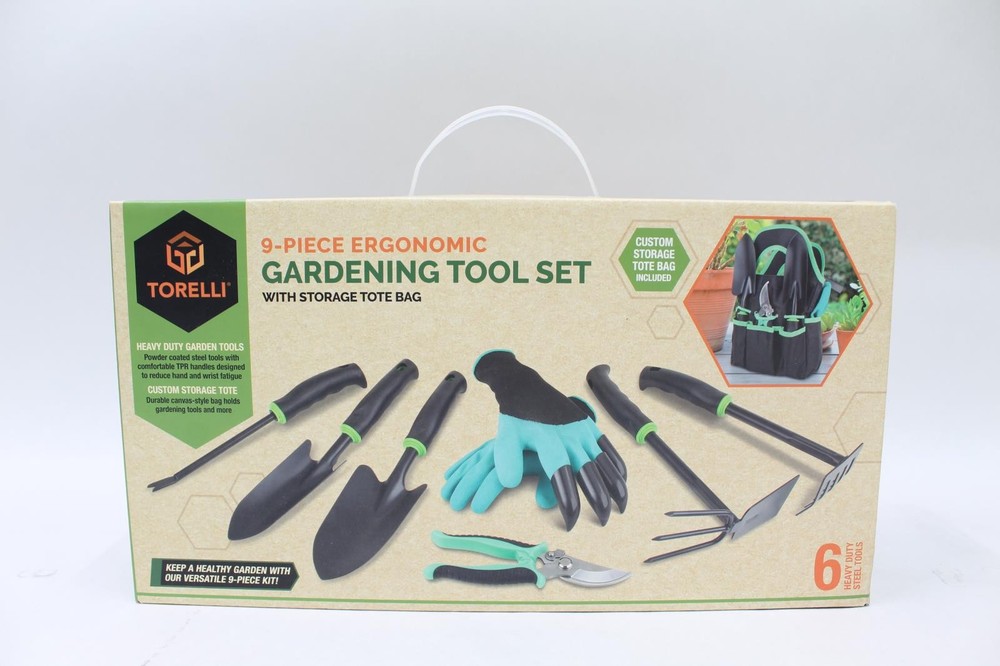 Torelli Dual Function Garden Bench & Kneeler w/ Gardening Tool Set
