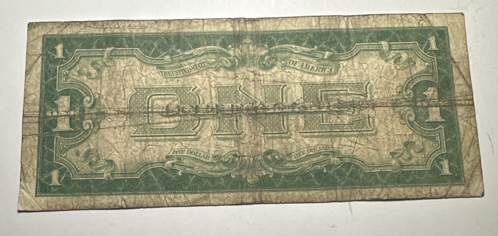 1928 A $1 One Dollar SILVER CERTIFICATE Funny Back Note (N342)