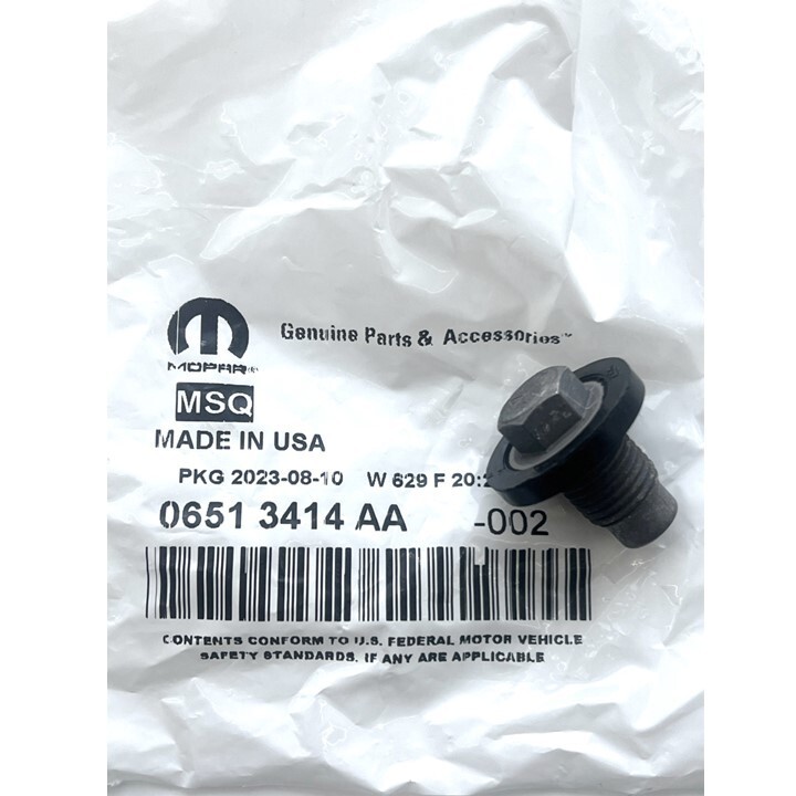 OEM 1996-2024 GENUINE MOPAR 6506214AA 6513414AA ENGINE OIL DRAIN PLUG JEEP DODGE