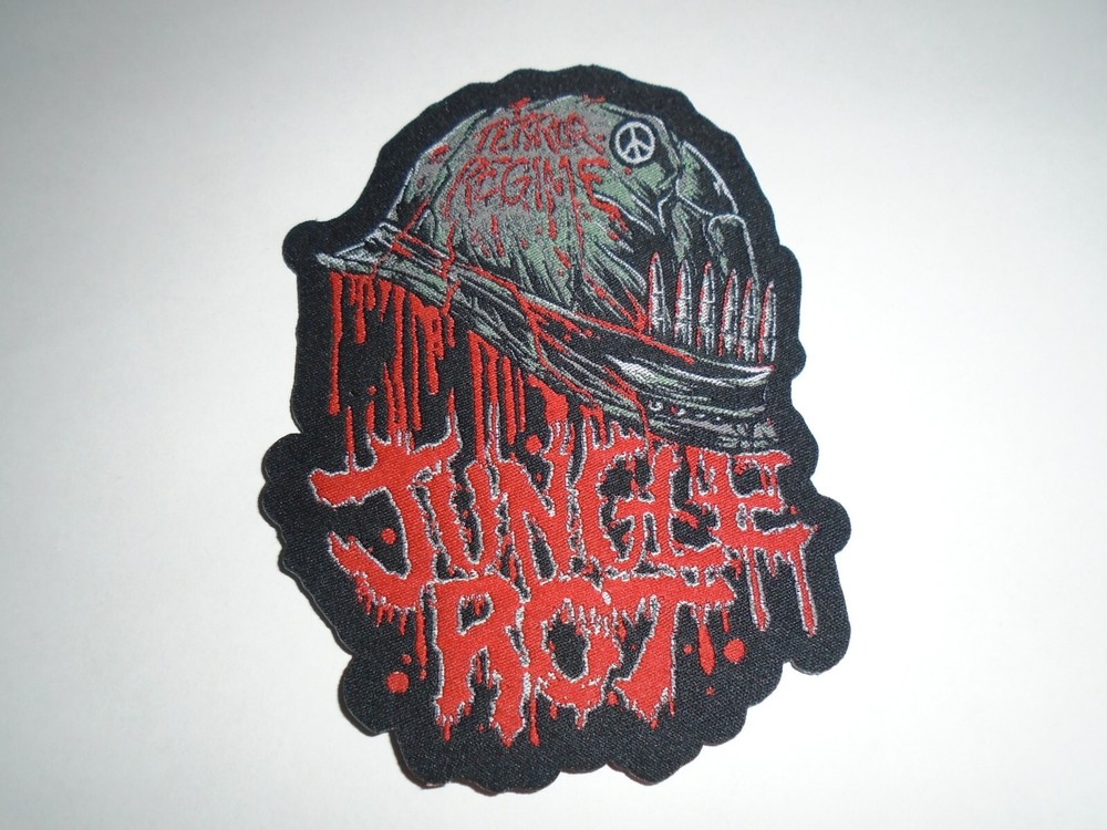 JUNGLE ROT TERROR REGIME WOVEN IRON ON PATCH