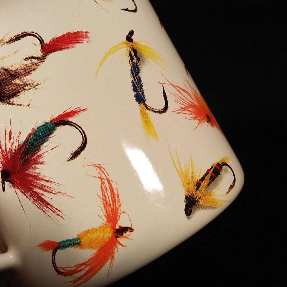 Fishing Lures - Metal Mug Coffee Cup - Hook Line & Sinker