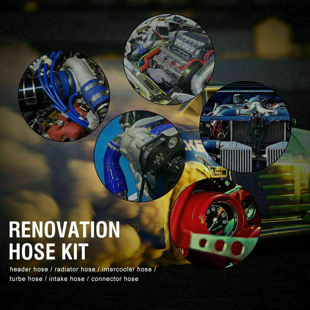 Silicone Radiator Heater Hose Kit For Honda Civic D15 D16 EG EK 1992-2000 Black