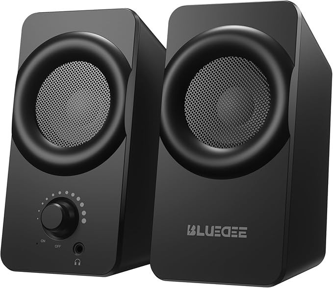 Bluedee Computer Speakers for Desktop PC, Plug & Play USB Speaker with 2 Speaker