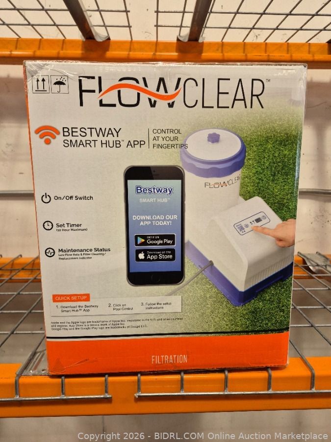 Flowclear 2000 Gph Smart Touch Wifi Above-Ground Pool Pump Filter 12000 Gal Pool