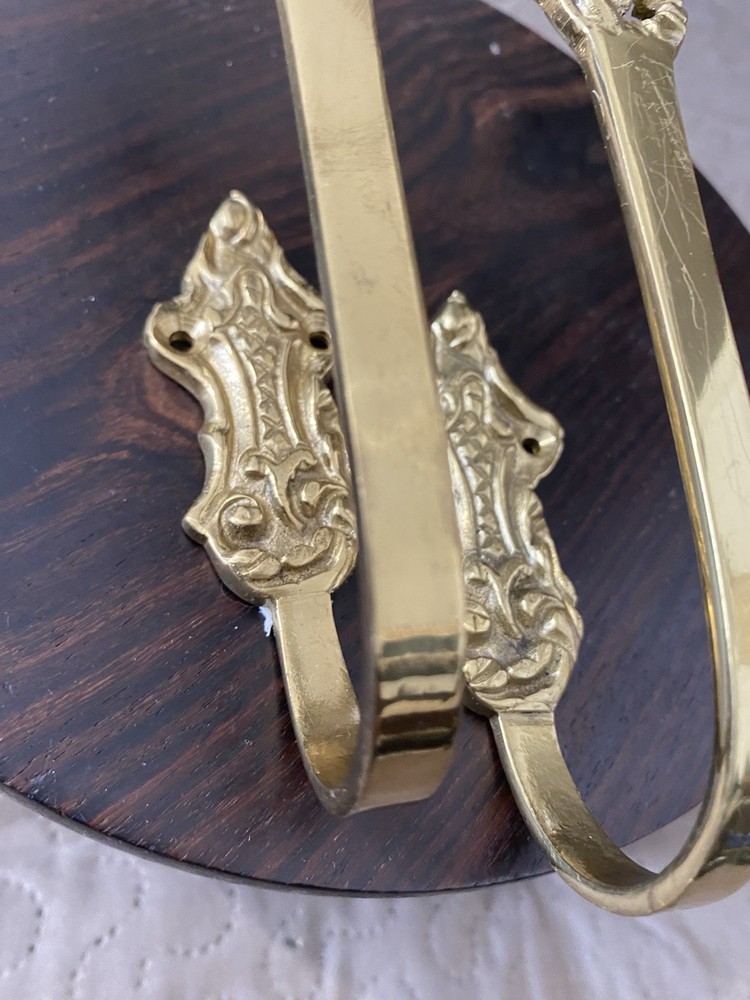 Vintage Brass Curtain Tie Backs Hooks