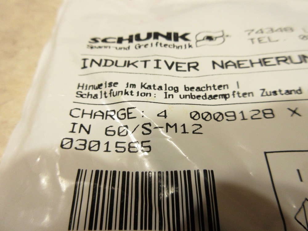 SCHUNK IN 60/S-M12 INDUCTIVE SENSOR, IA0008
