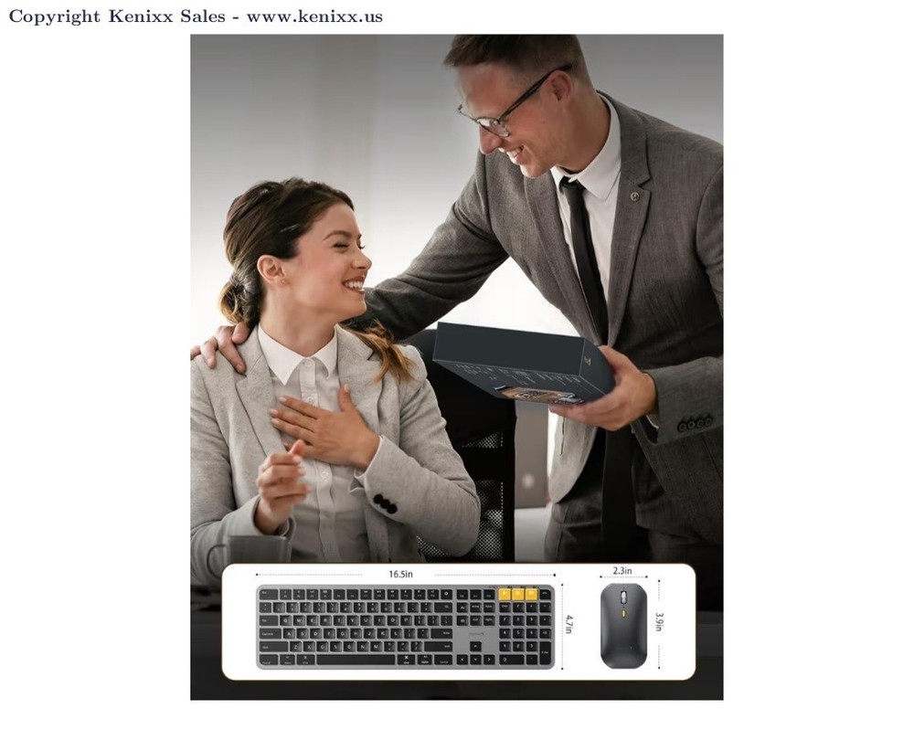 ProtoArc KM100-A Backlit Bluetooth Keyboard and Mouse Combo for Mac