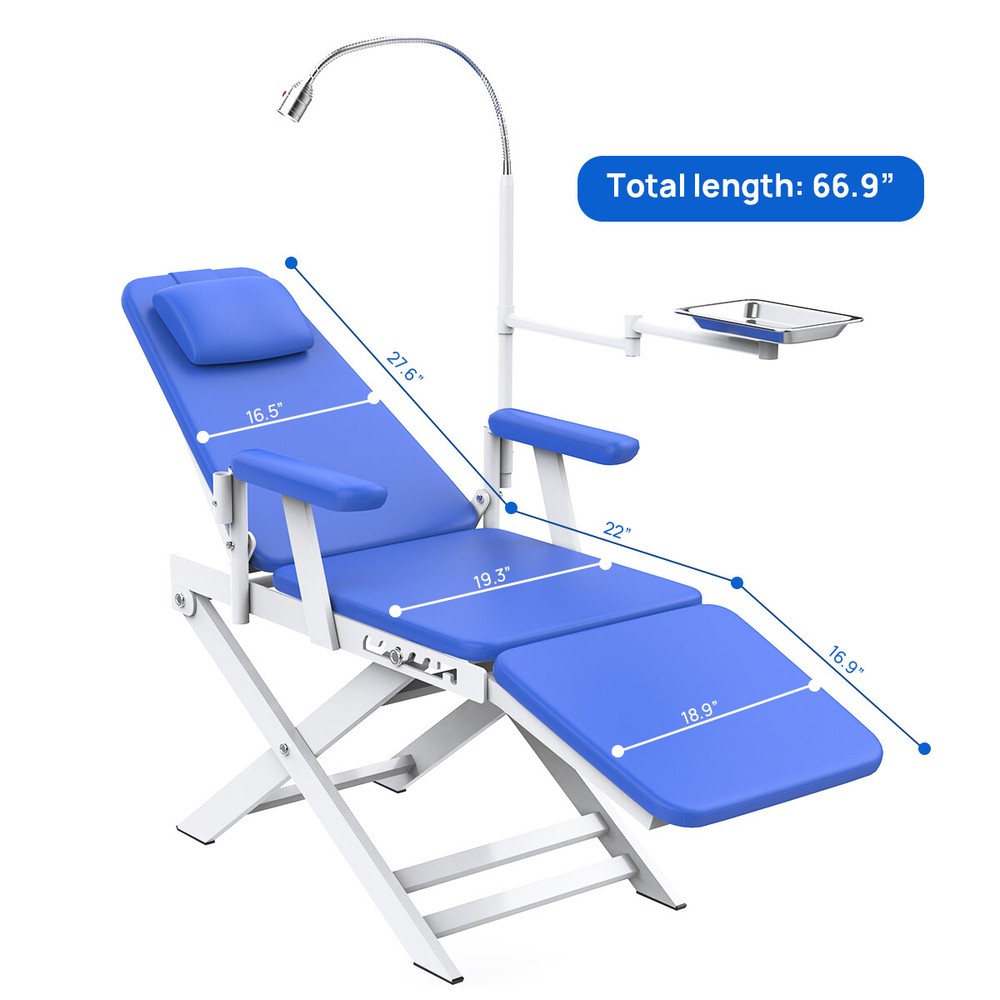 Dental Unit Chair Computer Controlled DC Motor / Mobile Folding Chair&LED Light