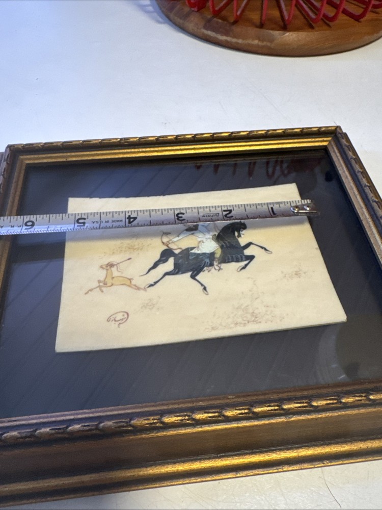 Middle Eastern Persian Miniature Painting On Bone - Signed