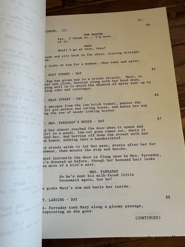 MARY REILLY JULIA ROBERTS MOVIE ORIGINAL SCREENPLAY SCRIPT