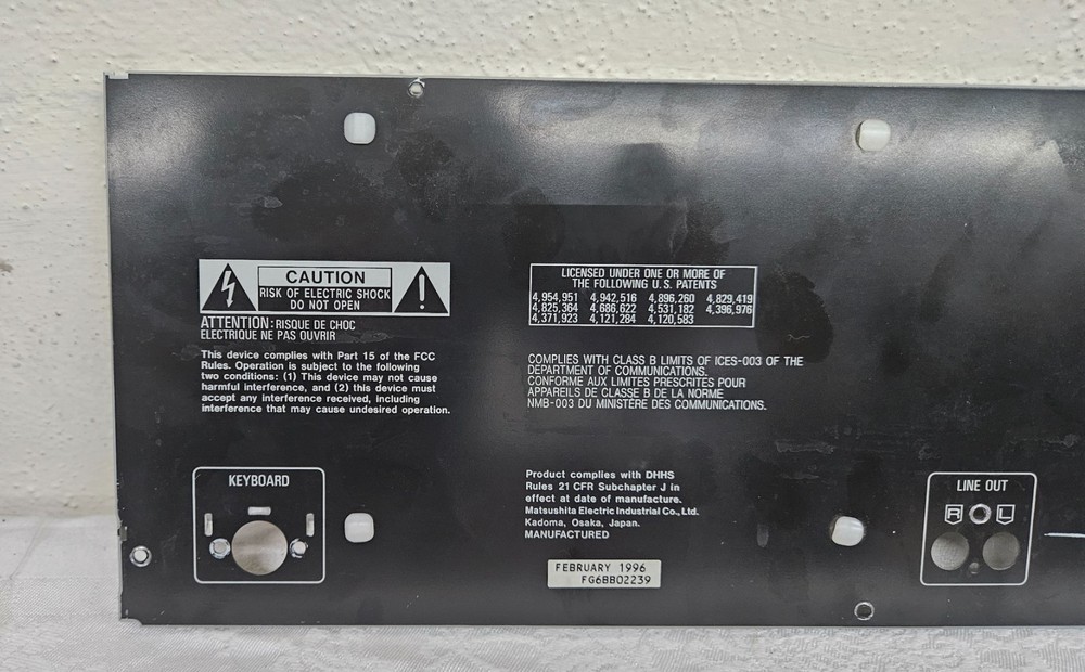 TECHNICS SL-MC700 CD Player Metal BACK PANEL