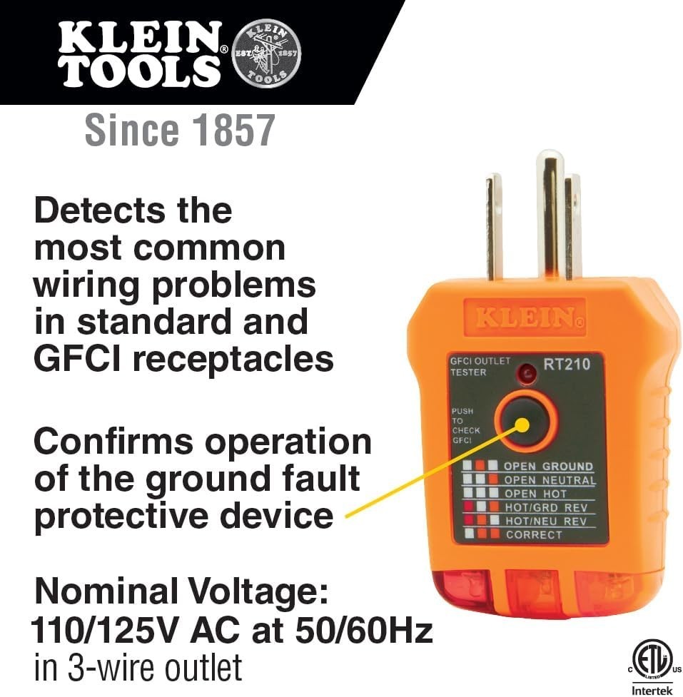 Electrical Test Kit with Non-Contact Voltage Tester Laser Pointer GFCI