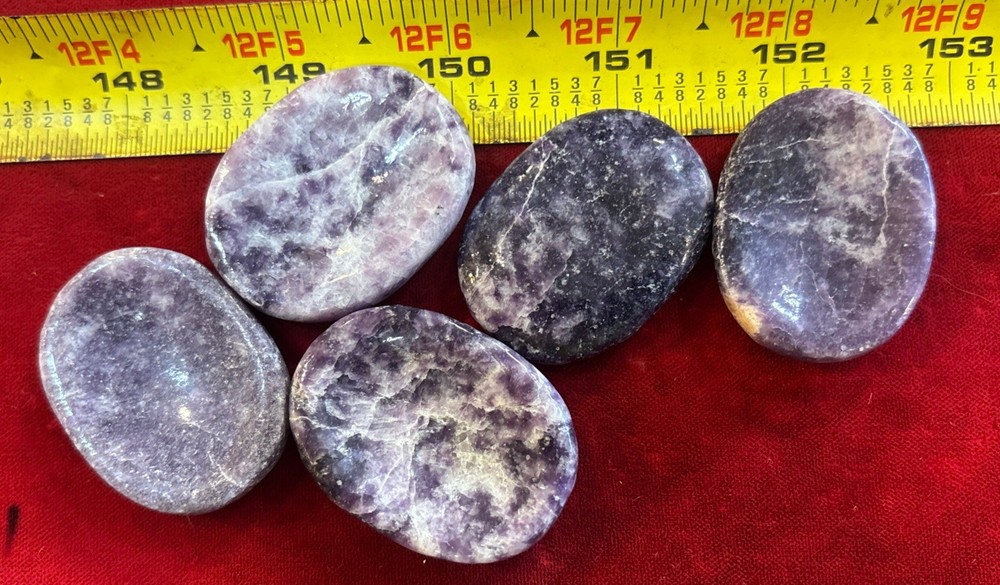 Lepidolite worry stone