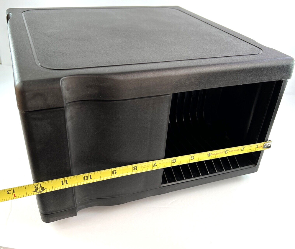 Alpha 48 CD Carousel Holder Spinning Compact Disc Storage Black Tower Rack Case