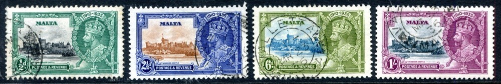 1935 Silver Jubilee Malta used set