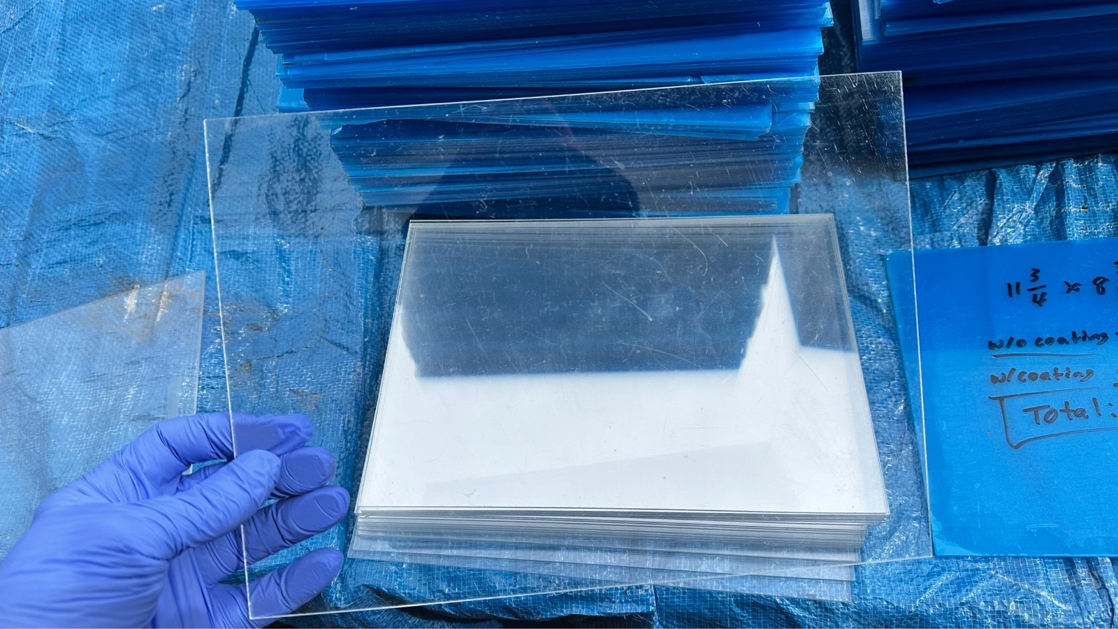 Lot of 10 New Sheets of 11-3/4" x 8-3/8" Acrylic Clear Plexiglass Plexi