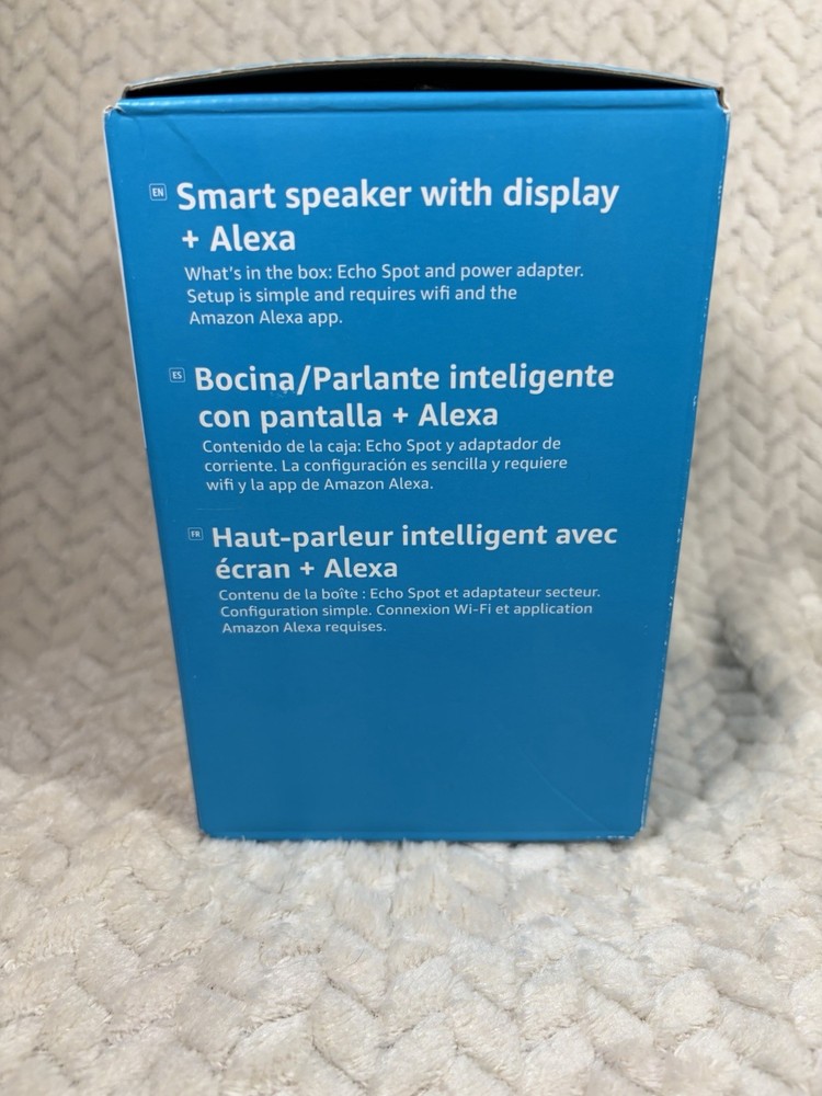 Amazon Echo Spot Smart Speaker Display Black (Model BV84J9) With Box