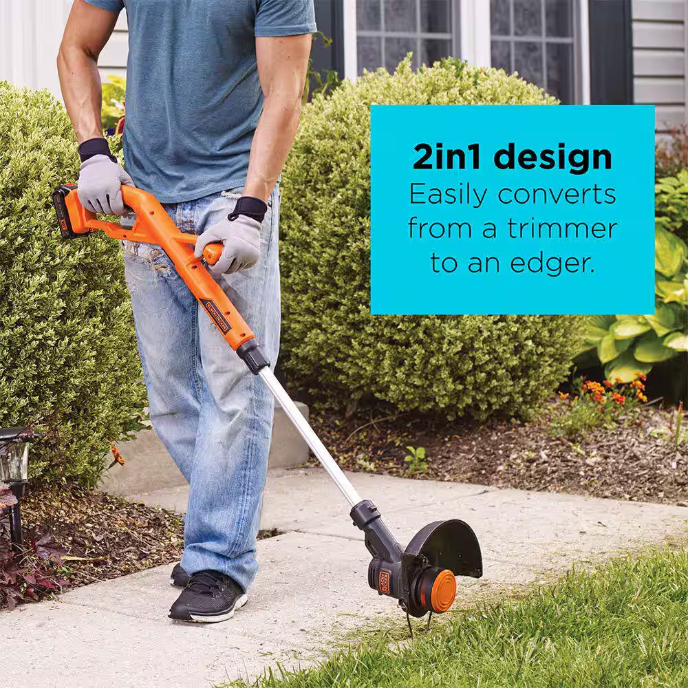 20V MAX Cordless Battery Powered String Trimmer & Leaf Blower Combo Kit with (1)