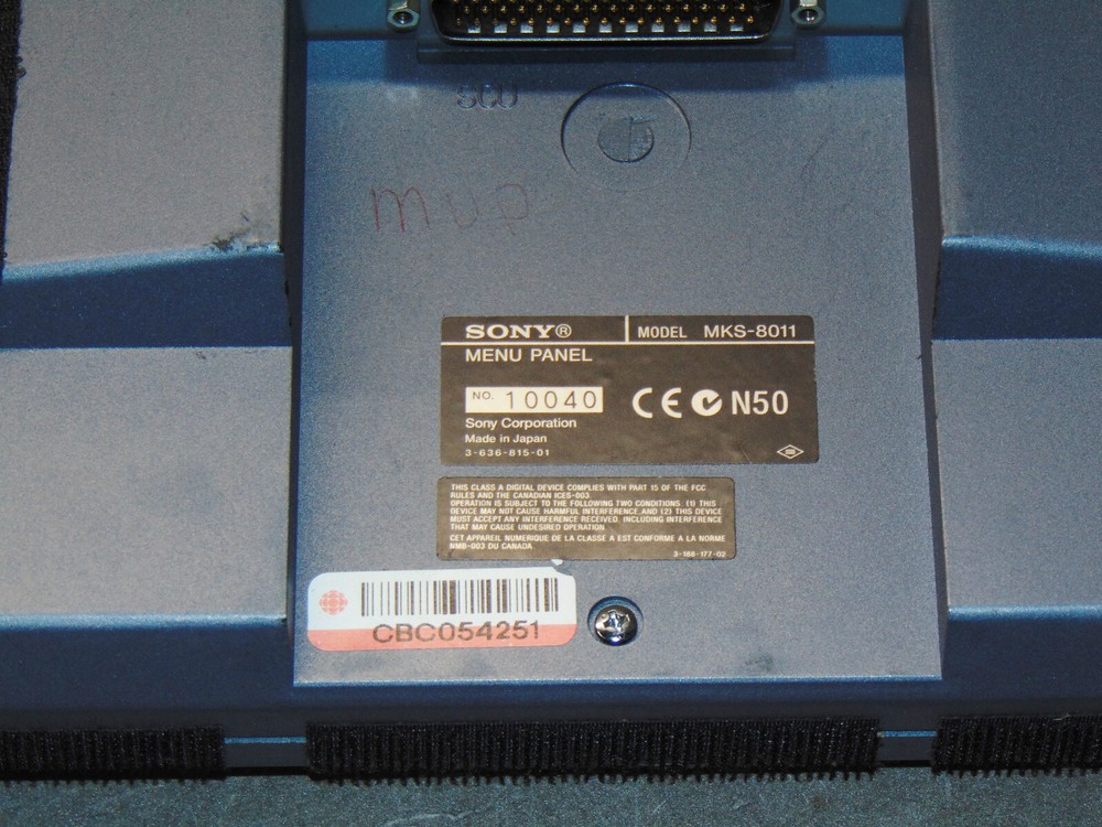 SONY MKS-8011 Switcher MENU PANEL
