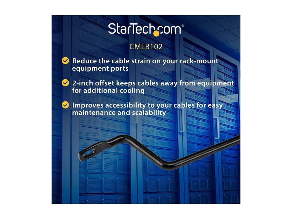 StarTech CMLB102 StarTech.com Cable Lacing Bar - 10 Pack - 75 degrees - 2 in off