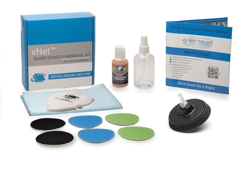 Complete 3'' Glass Scratch Removal Kit with Step-by-Step Instructions Included