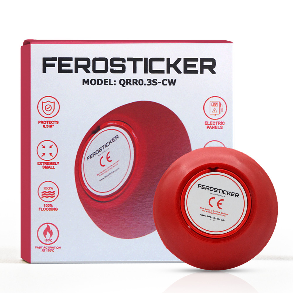 FEROSTICKER Small Automatic Fire Extinguisher for Electric Boxes (Pack of 1)