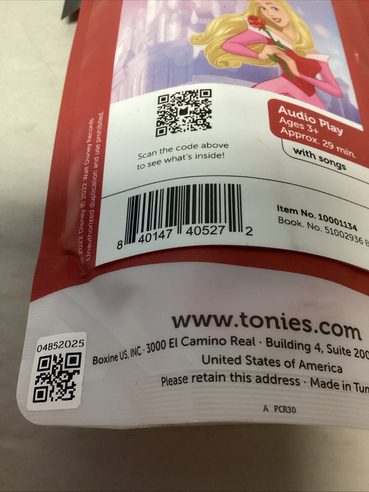 Tonies Disney Princess AURORA Audio Play Tonie Figurine for Toniebox NEW