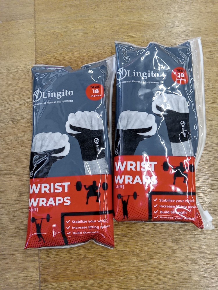 Lingito Wrist Wraps For Work Out Weight Lifting Bundle (2)