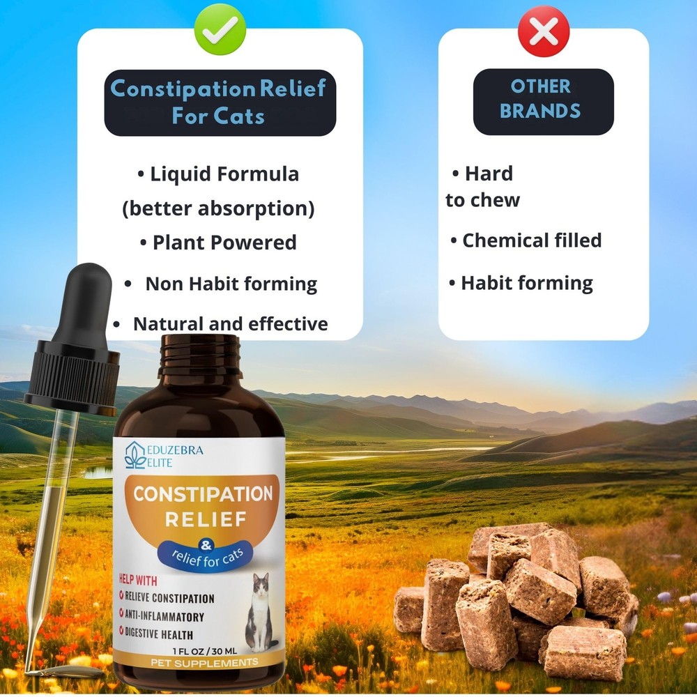 EDUZEBRA Cat Constipation Relief Constipation Relief for Cat Cat Laxative Con...