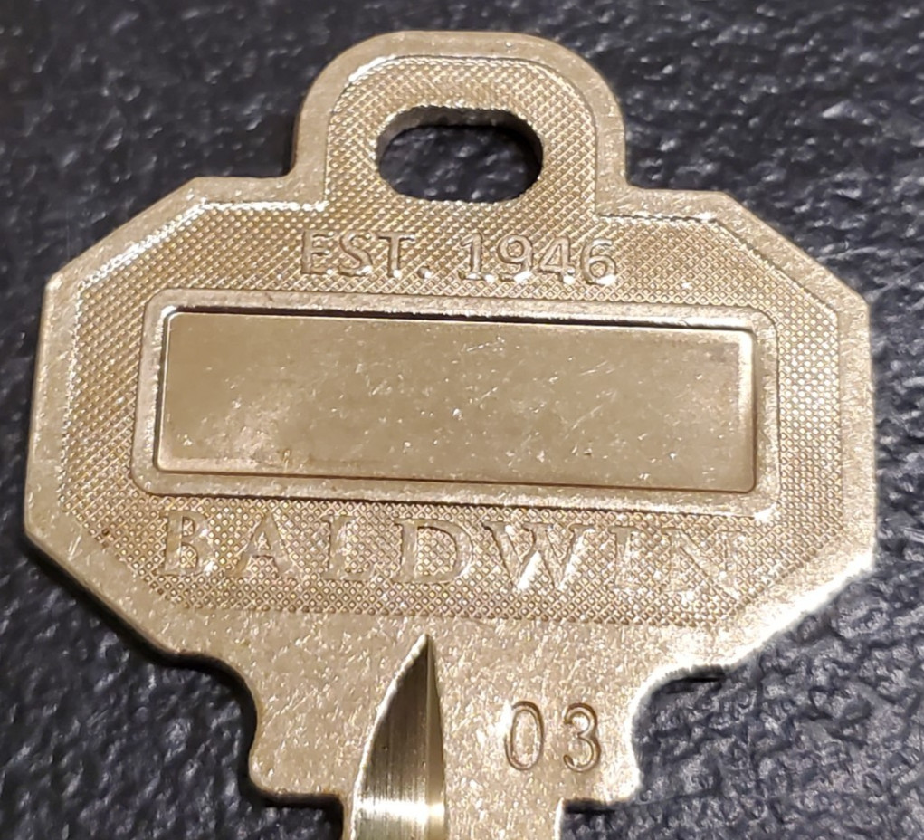 Baldwin Key Blanks - Stamped 03 - LOTS of (2) - QTY AVAILABLE - FREE SHIPPING!