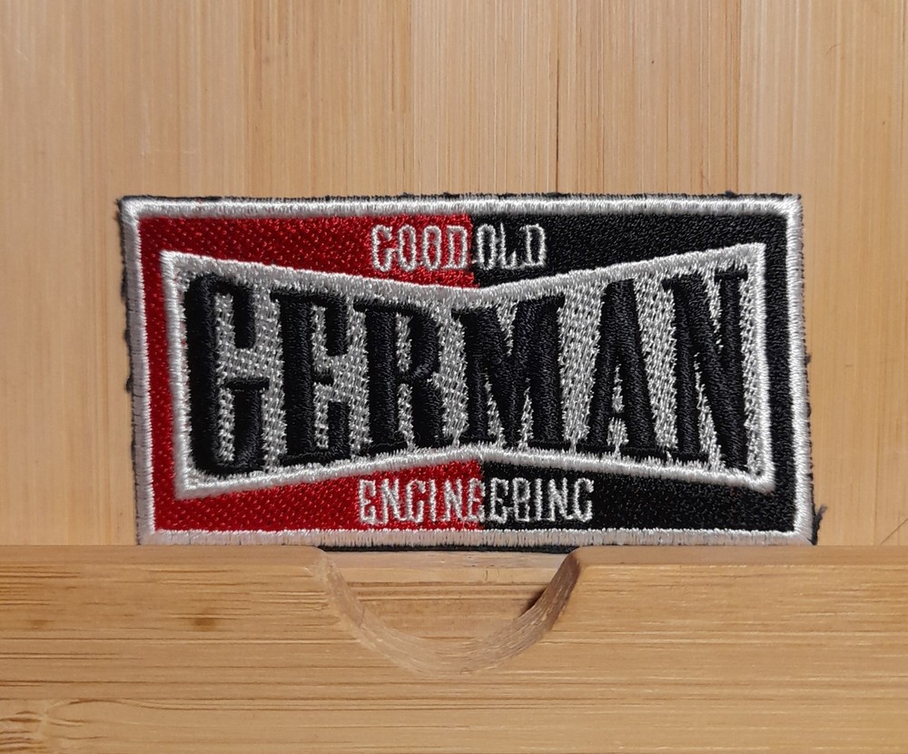 Good old German engineering patch patch rectangle 10x5cm tuning