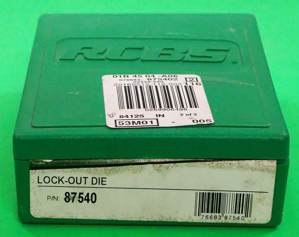 RCBS Lock-Out Die-(87540)-different labeling