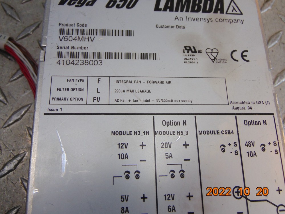 LAMBDA V604MHV VEGA 650 POWER SUPPLY