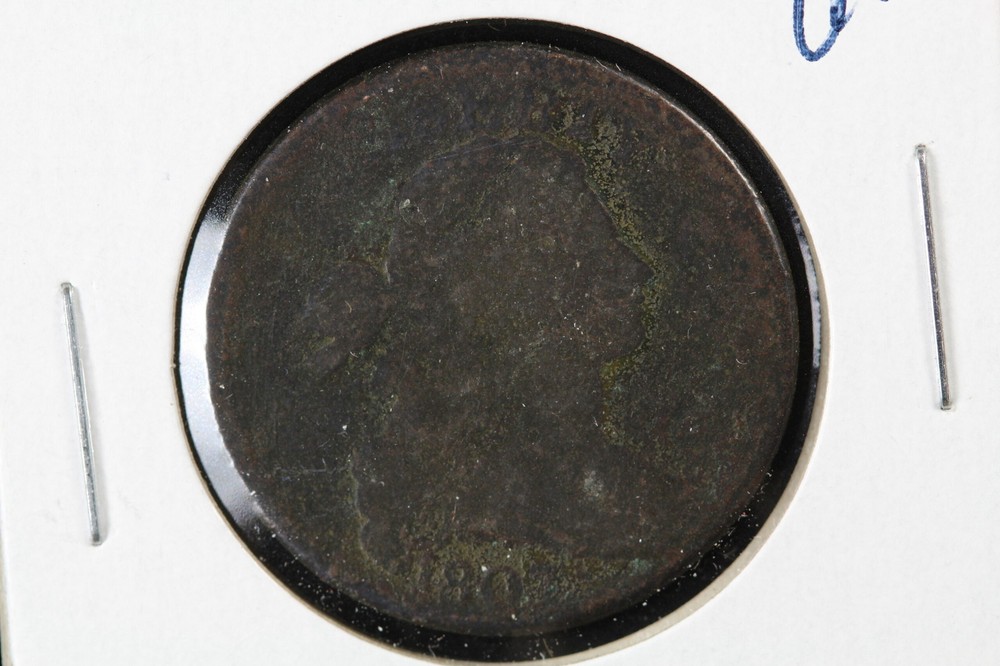 1807 Draped Bust Large Cent 160 Rotated Obverse 4FU5