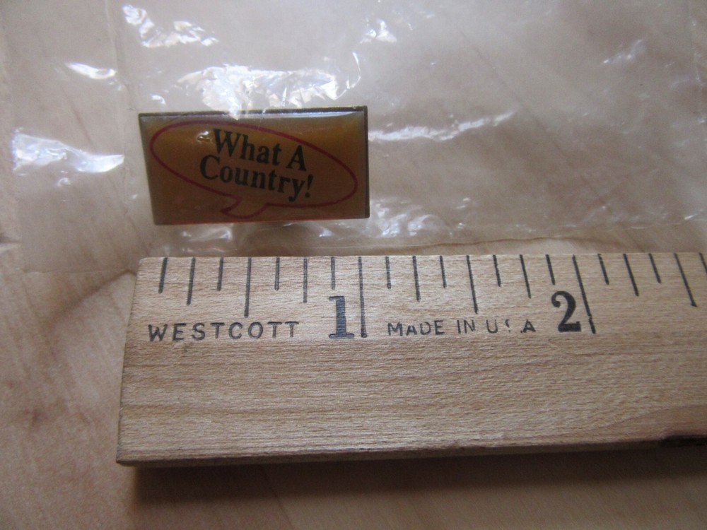 What A Country Pin Pinback Vintage