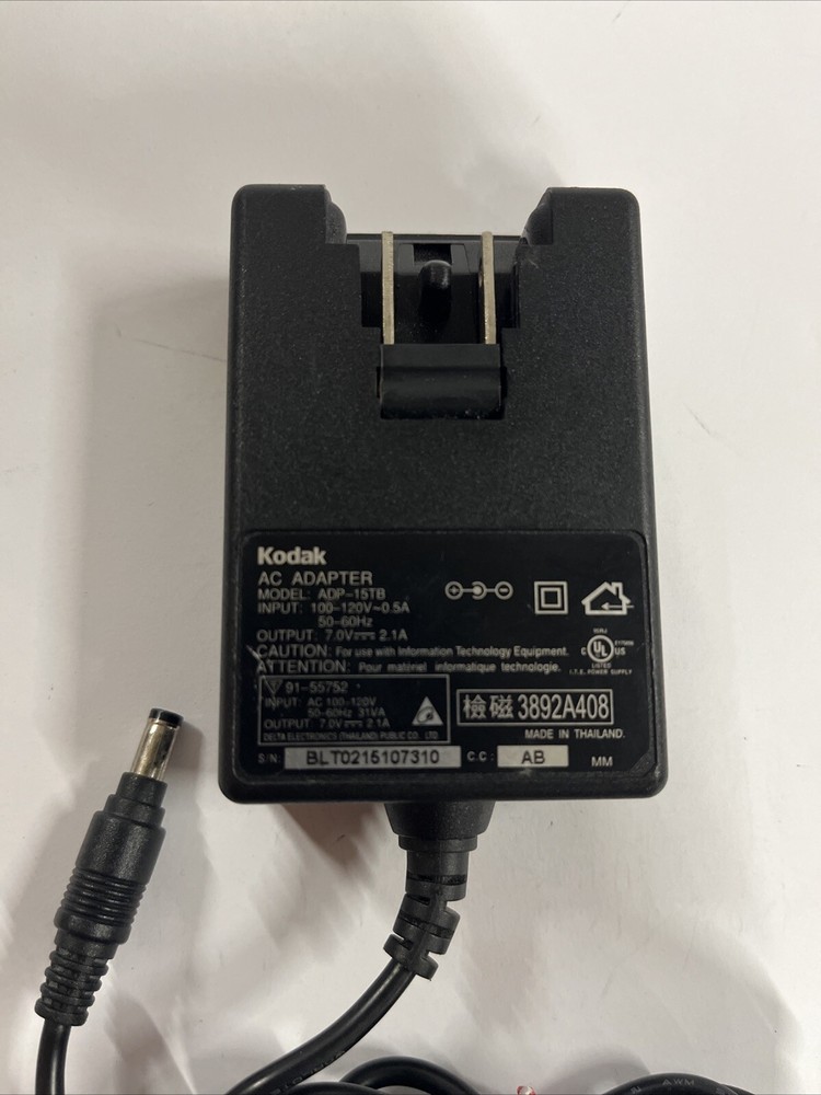Kodak AC Adapter ADP-15TB