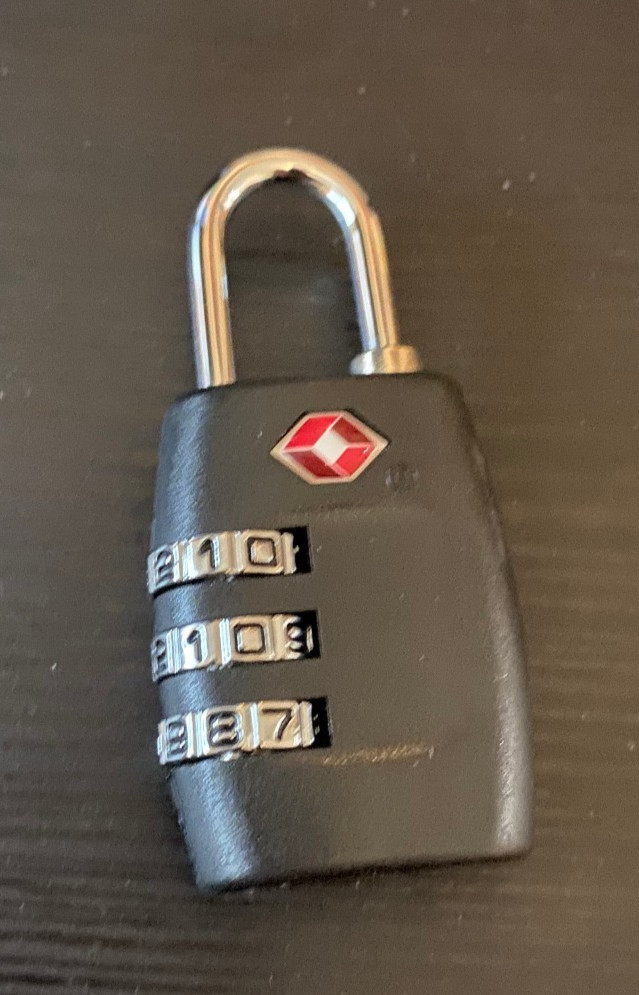 TSA Approved Luggage Padlock - TSA Lock - 3-digit Combination Suitcase Lock