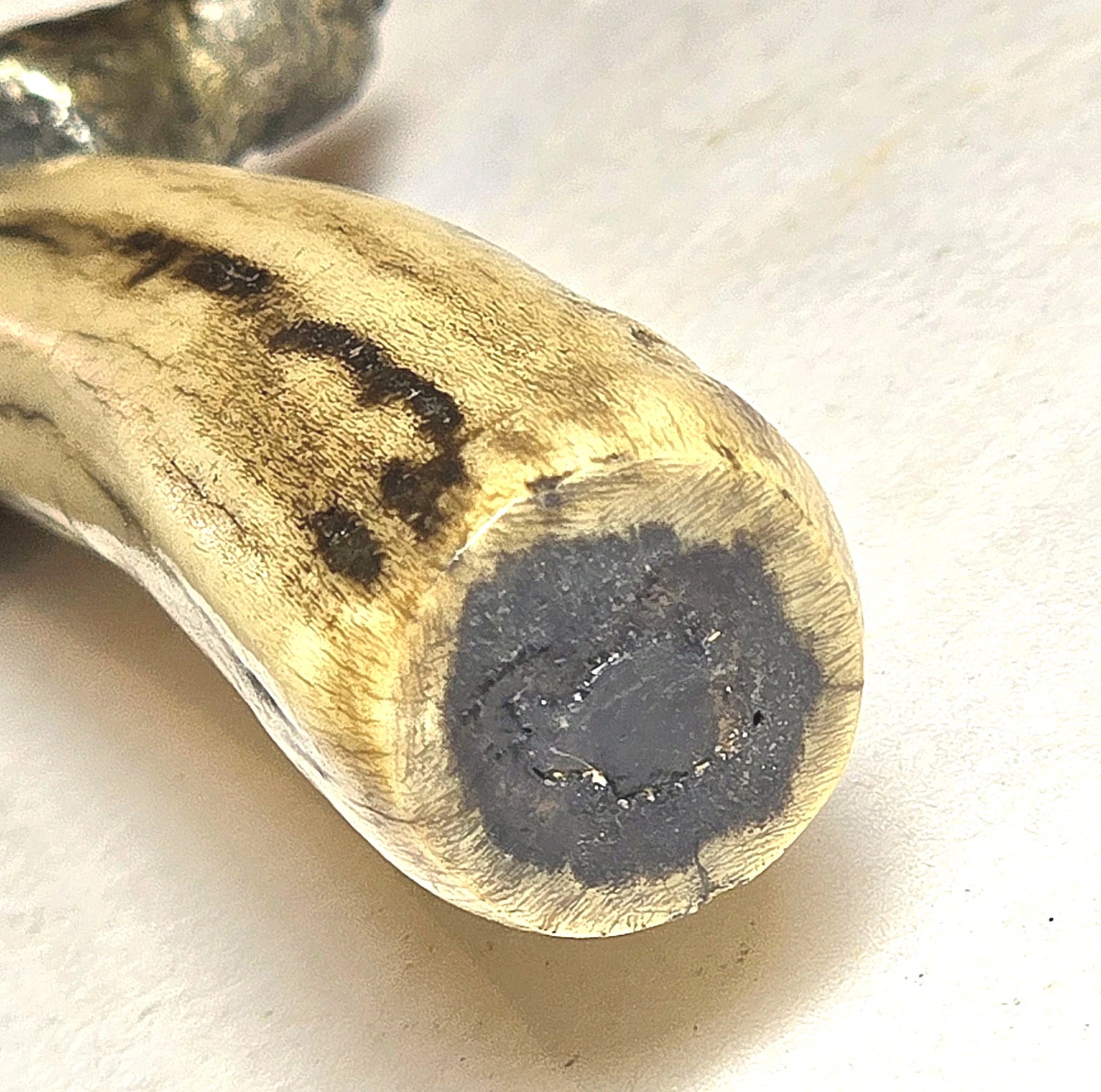 Antique 19th.c. Hand Made Antler Handled Dagger Of Likely American Origin