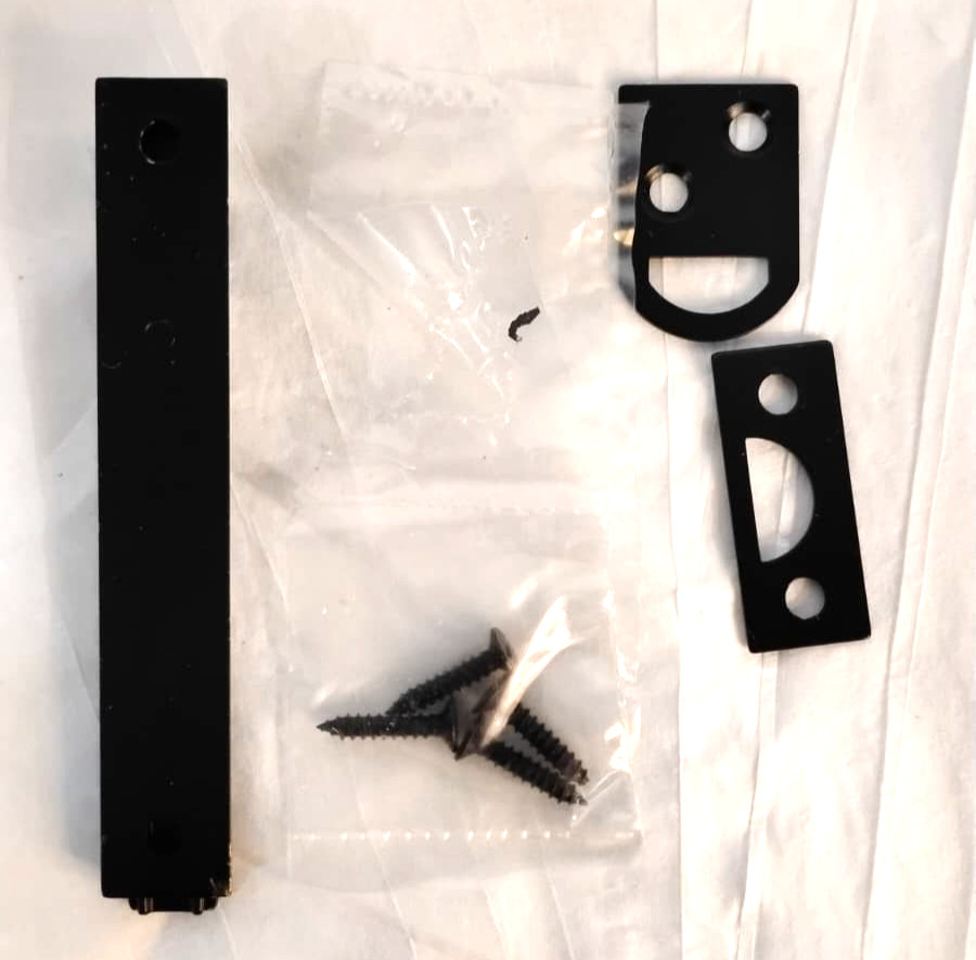Prime-Line U 11448 Surface Bolt 4 Inch - Solid Brass, Matte Black Finish