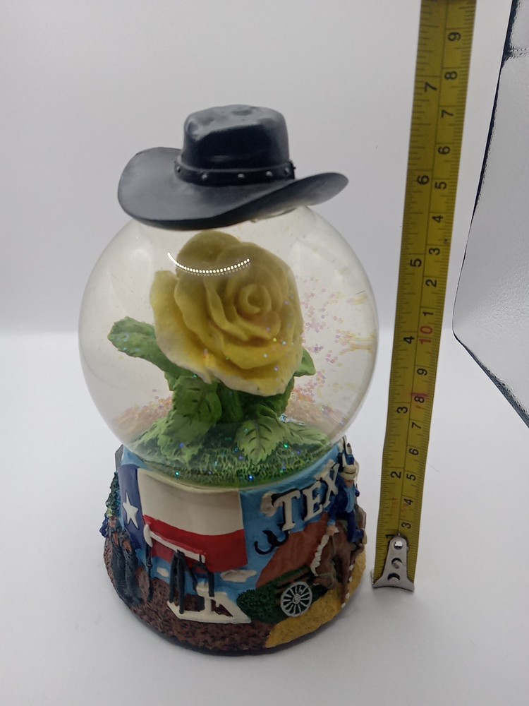 Texas Cowboy Snowglobe Works Great