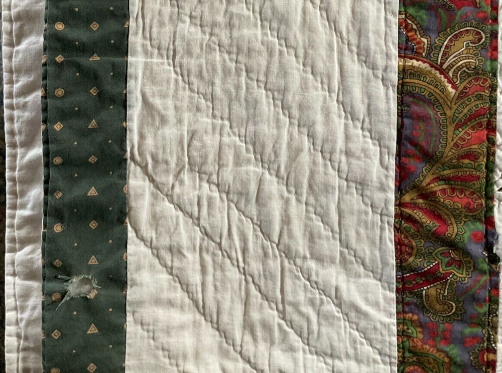 Heirloom Star Pattern Handmade Quilt/Wall Hanging 81" x 64" Multi-Colored