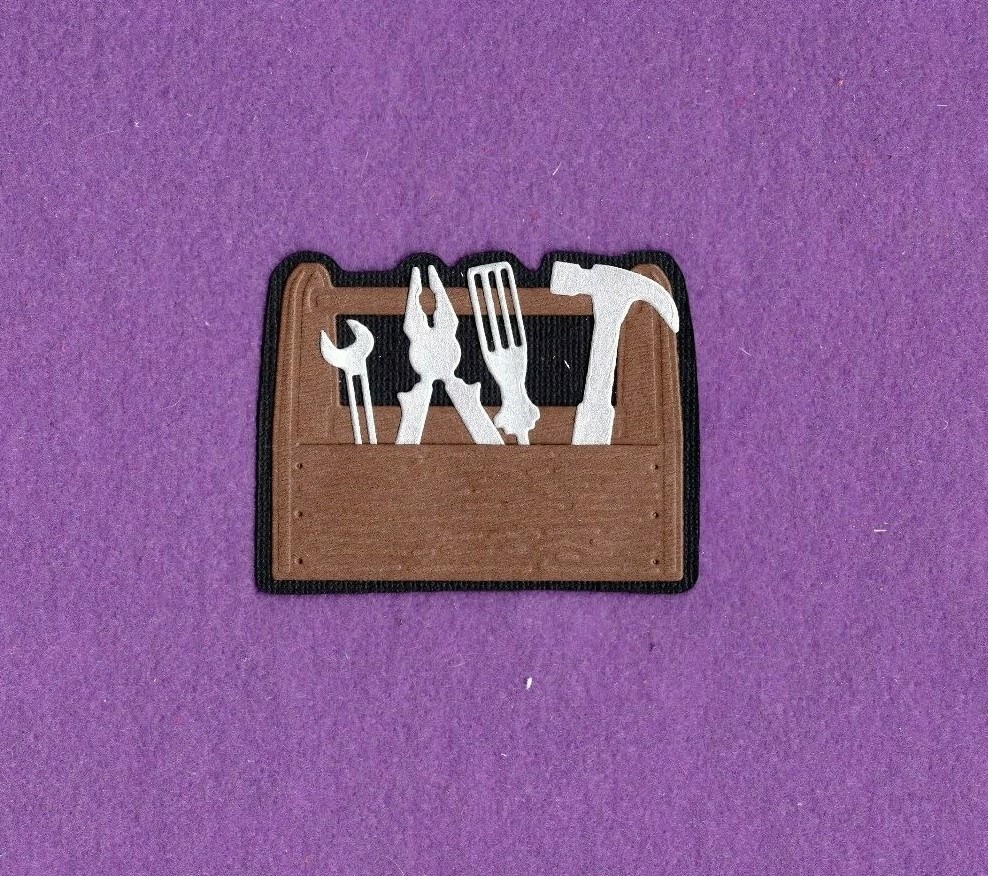 TOOL BOX title die cuts scrapbook cards