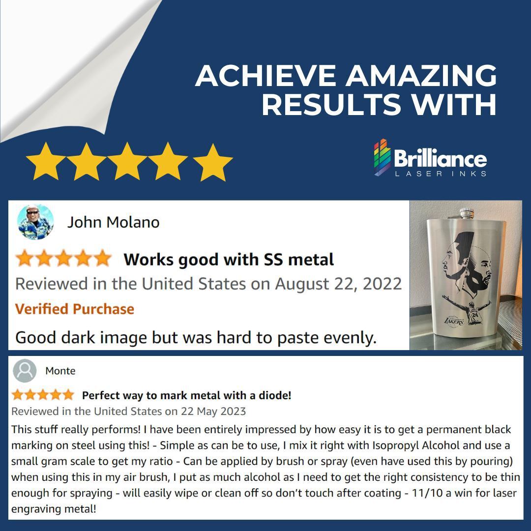 Black Metal Liquid Ready - Laser Marking Powder.