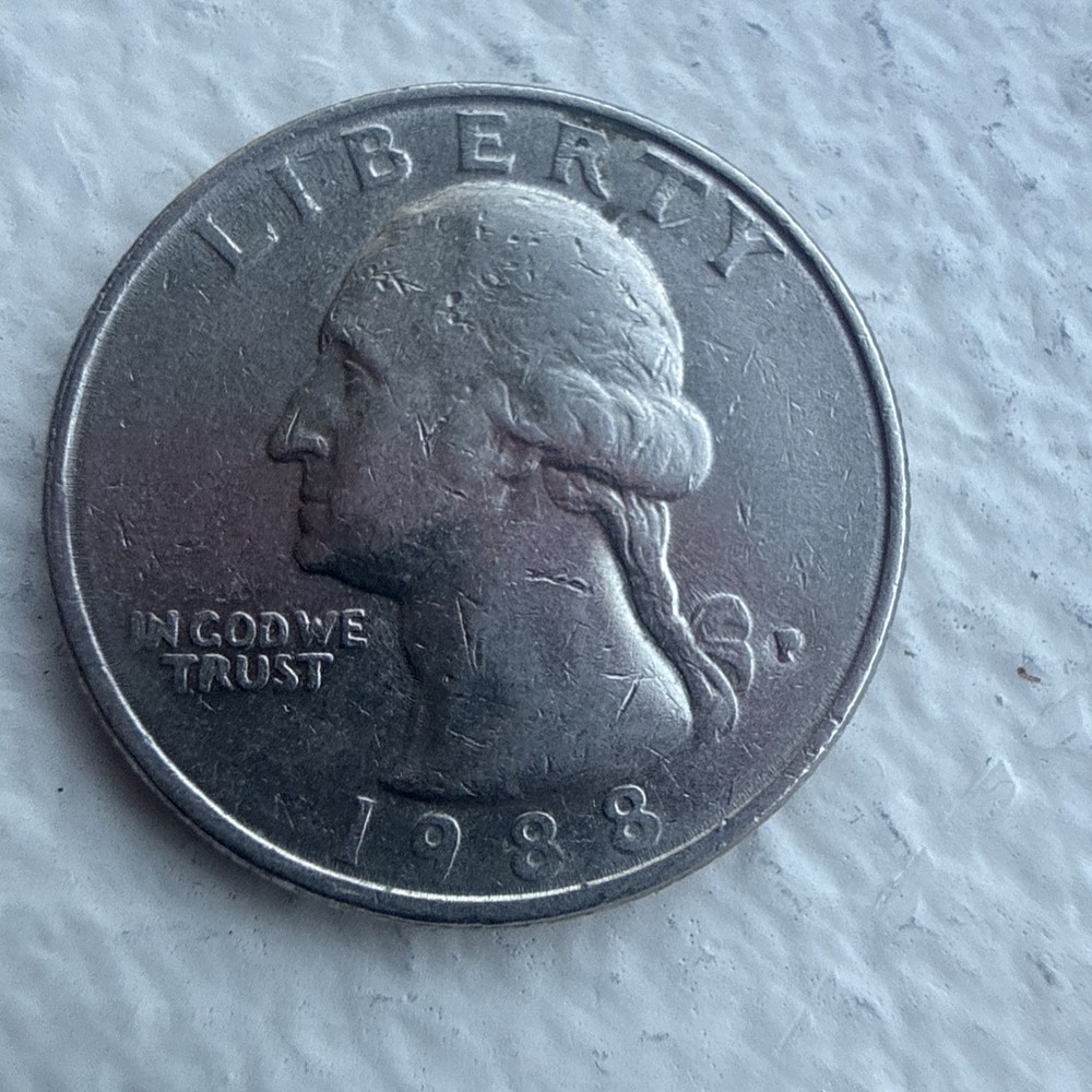 1988 P Washington Quarter Circulated Coin with Multiple Errors