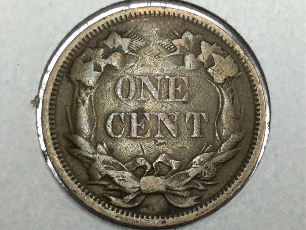 1858 small letters Flying Eagle Cent in very fine