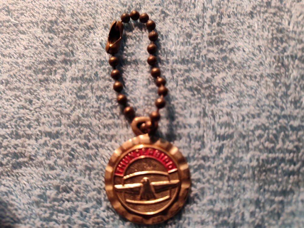 Ford Thunderbird Round Medal Keychain