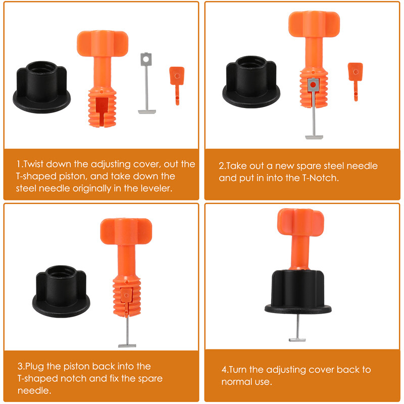 Reusable Anti-Lippage Tile Leveling System Positioning T-lock Floor Tool 2000X