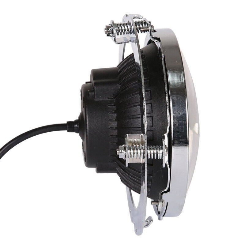 Round 7" Inch LED Headlight Mounting Ring Bracket Adapter Chrome fit for Harley