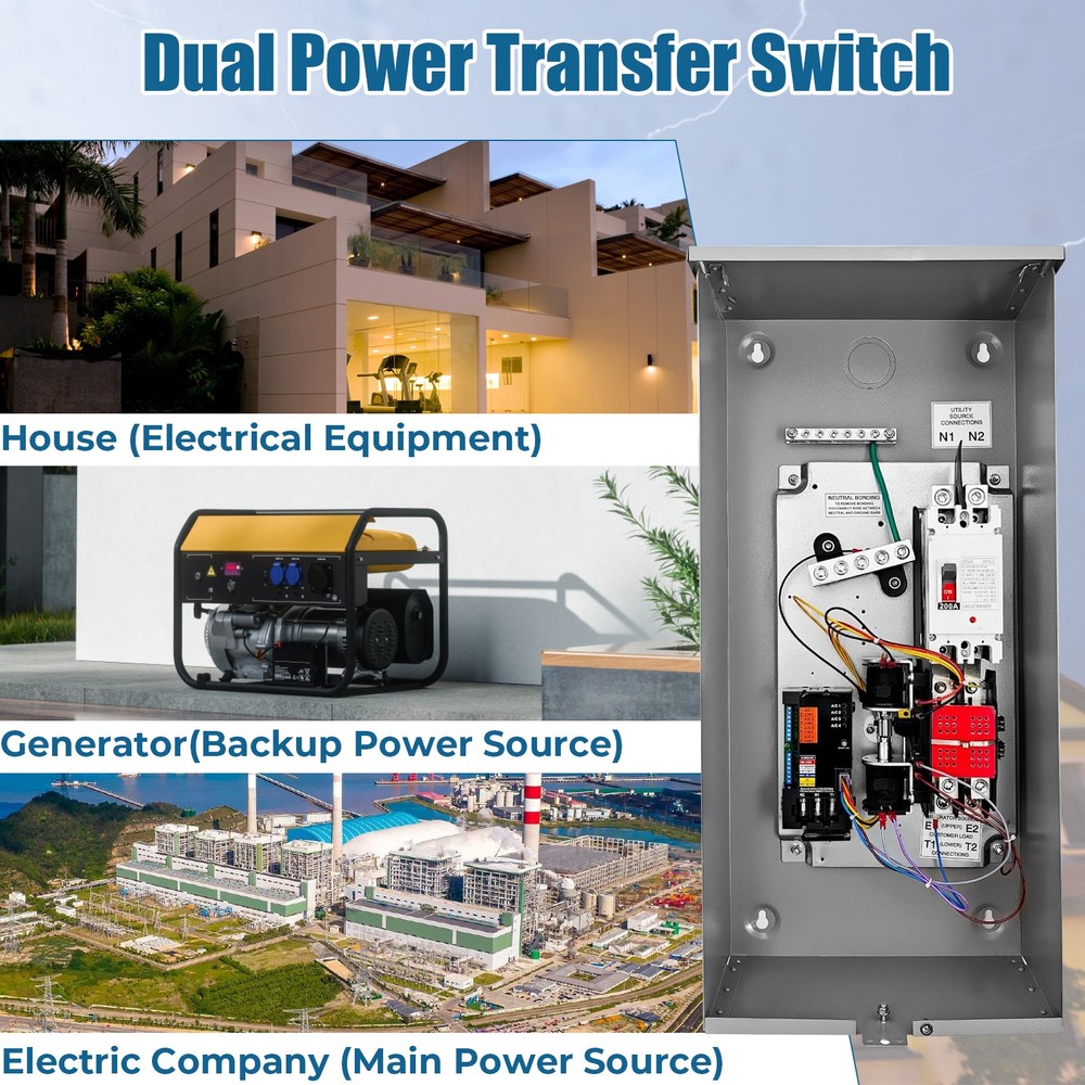 For Generac RXSW200A3 200A Automatic Transfer Switch w/ Power Mgmt