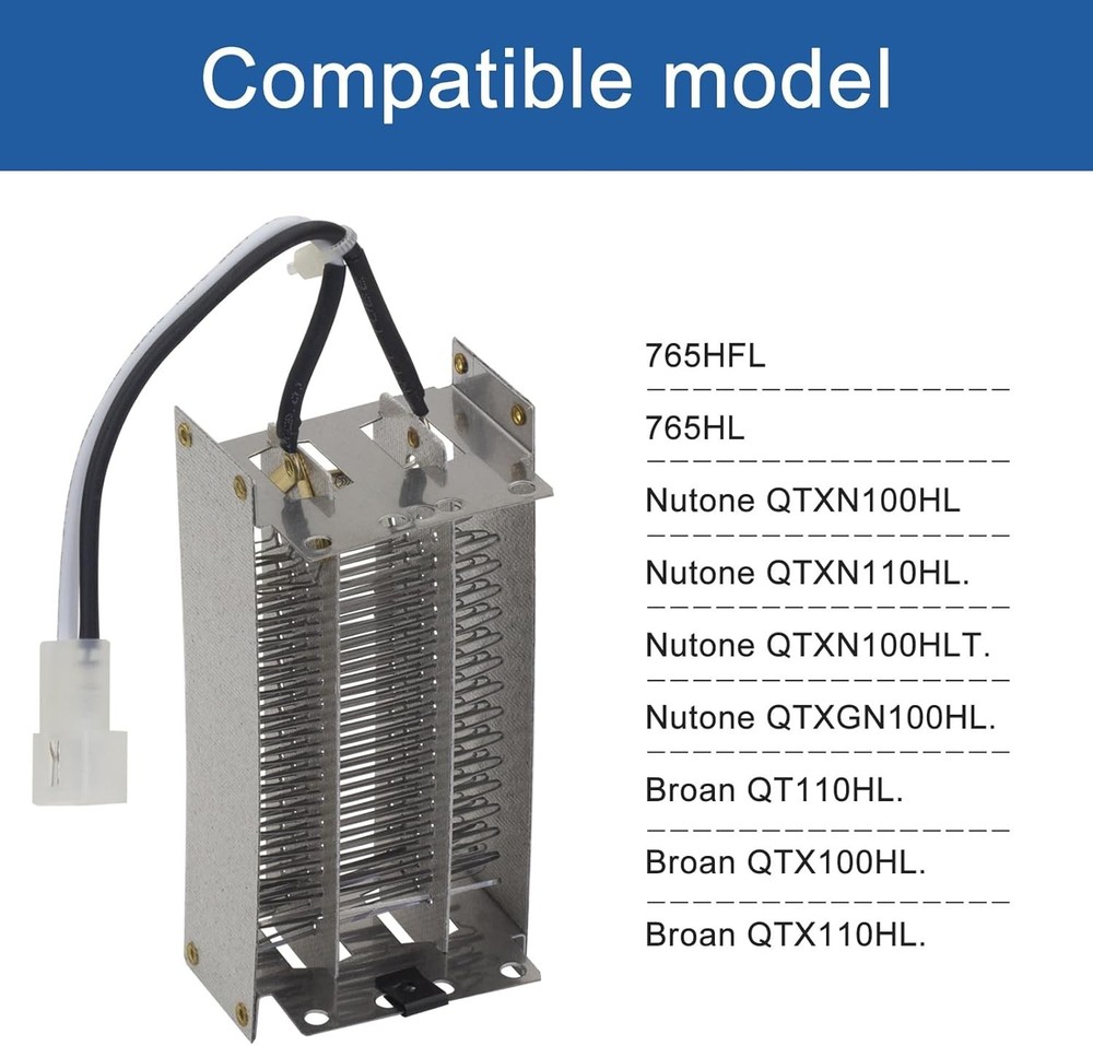 S97016565 Heating Element Compatible with Broan Nutone S97020888 120V Heating